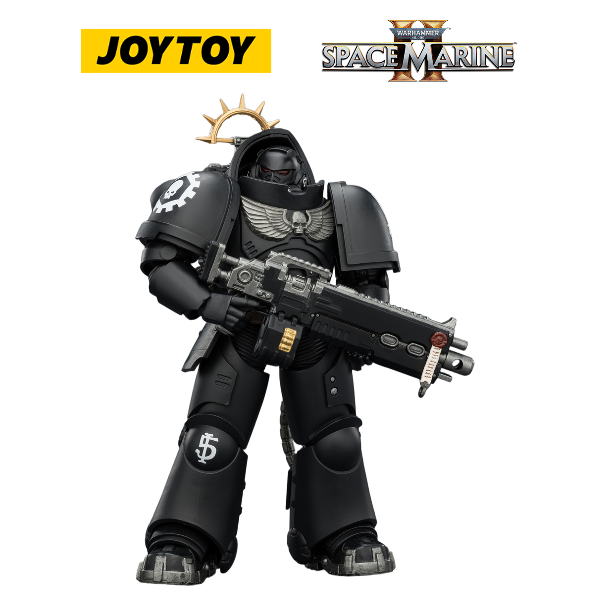 JOYTOY Warhammer 40,000: Space Marine 2 - Game Edition Iron Hands Heavy Intercessor with Heavy Bolt Rifle and Bolt Pistol (1/18 Scale) Preorder