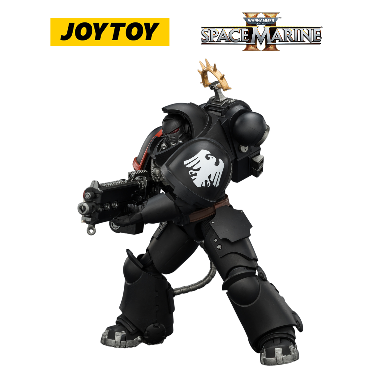 JOYTOY Warhammer 40,000: Space Marine 2 - Game Edition Raven Guard Heavy Intercessor with Heavy Bolt Rifle and Bolt Pistol (1/18 Scale) Preorder