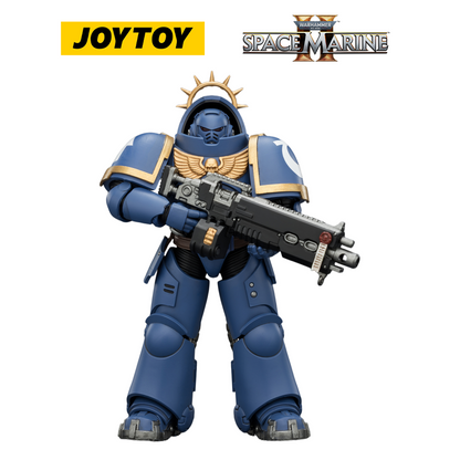 JOYTOY Warhammer 40,000: Space Marine 2 - Game Edition Ultramarines Heavy Intercessor with Heavy Bolt Rifle and Bolt Pistol (1/18 Scale) Preorder