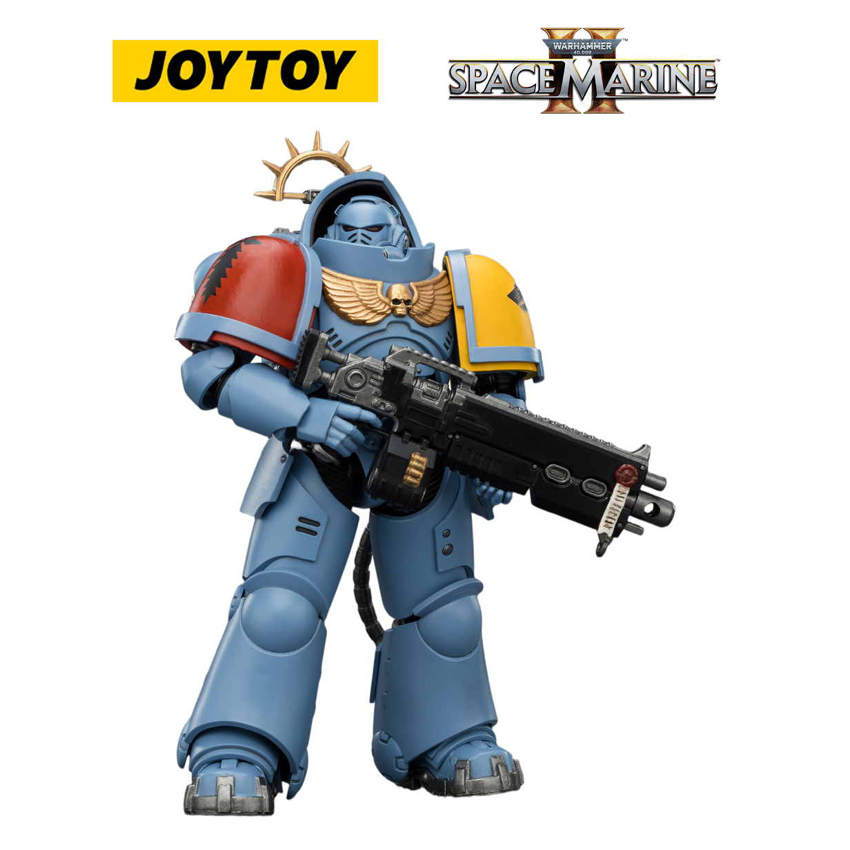 JOYTOY Warhammer 40,000: Space Marine 2 - Game Edition Space Wolves Heavy Intercessor with Heavy Bolt Rifle and Bolt Pistol (1/18 Scale) Preorder