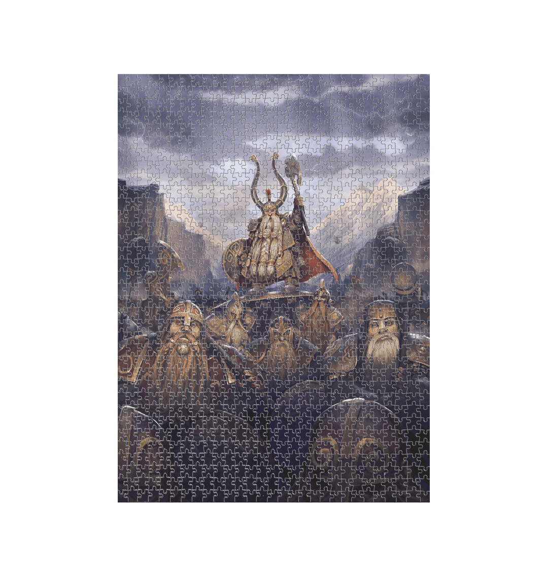 White Warhammer The Old World Dwarfen Mountain Holds 1000 Piece Jigsaw Puzzle