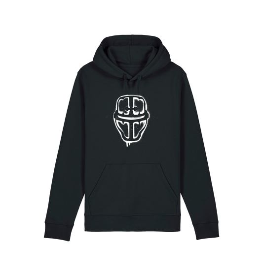 Black Printed Hoody Front