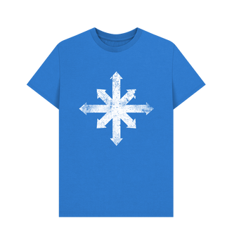 Bright Blue Chaos Space Marines Battleworn Insignia T Shirt