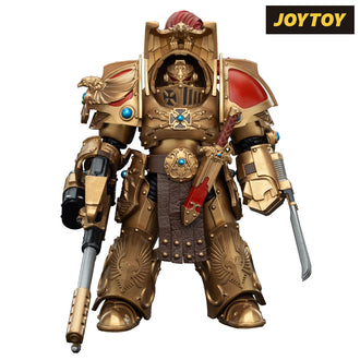 JoyToy Warhammer The Horus Heresy Action Figure - Legio Custodes, Aquilon Terminator Squad, Aquilon Terminator with Infernus Firepike (1/18 Scale) Preorder