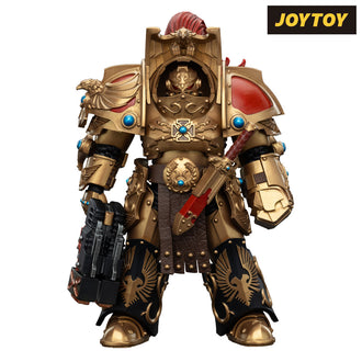 JoyToy Warhammer The Horus Heresy Action Figure - Legio Custodes, Aquilon Terminator Squad, Aquilon Terminator with Adrathic Destructor (1/18 Scale) Preorder