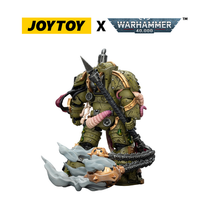 JoyToy Warhammer 40,000 Action Figure - Death Guard, Blightlord Terminator 2 with Flail of Corruption (1/18 Scale) Preorder