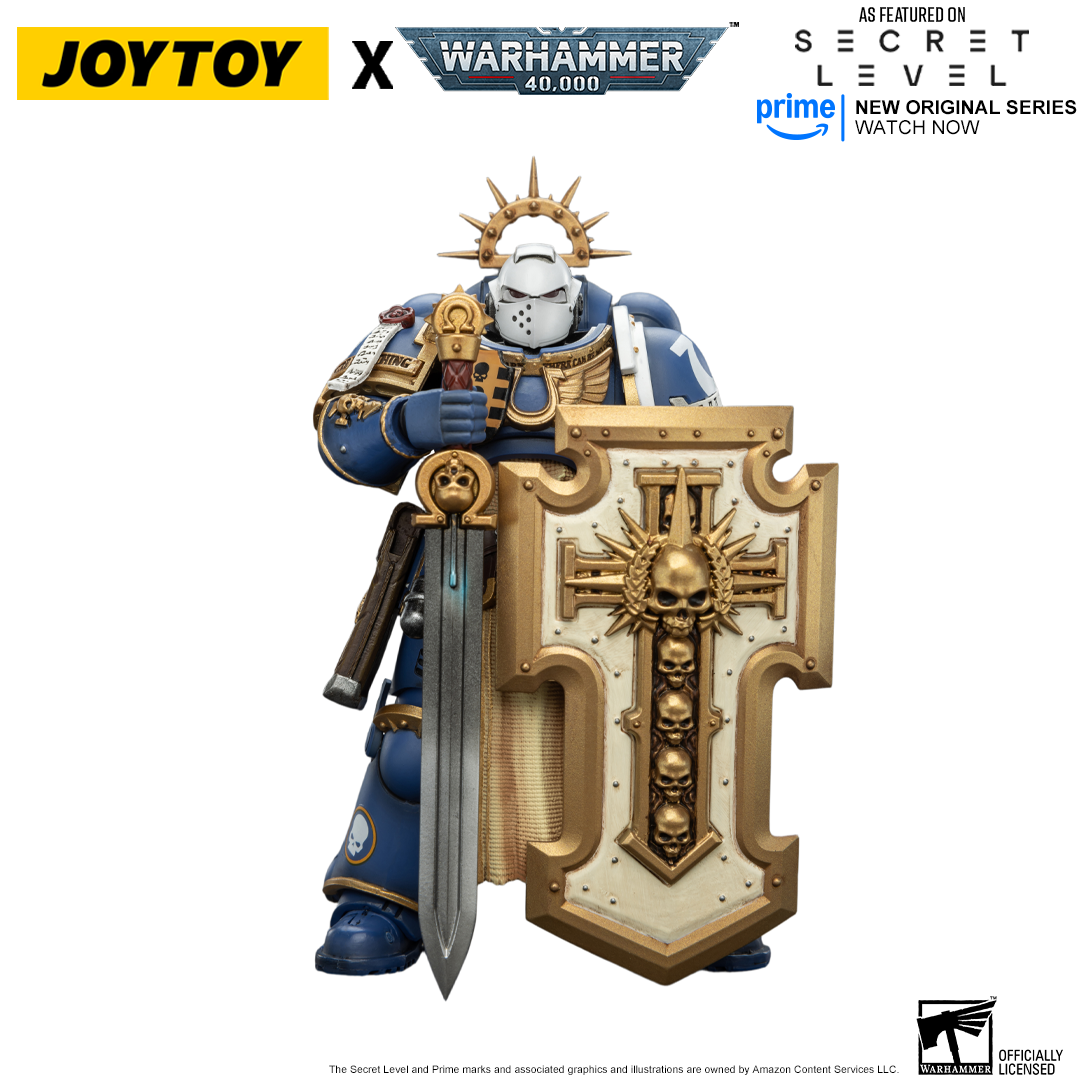 JoyToy Warhammer 40,000 Action Figure - Levantus with Power Sword, Stormshield and Bolt Pistol (1/18 Scale) Preorder