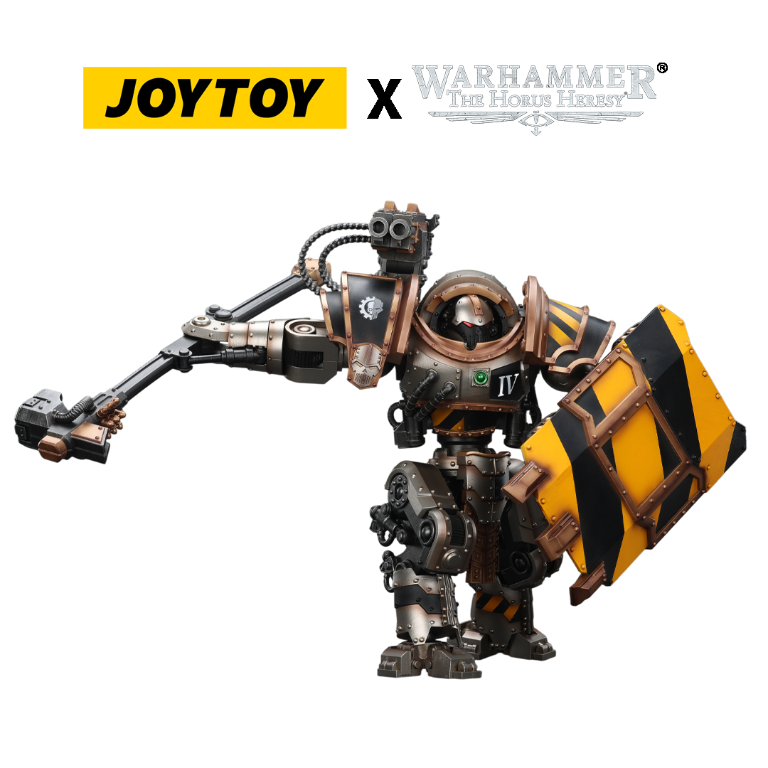 JoyToy Warhammer The Horus Heresy Action Figure - Iron Warriors, Iron Circle Domitar-Ferrum Class Battle-automata with Karceri Battle Shield and Graviton Crusher (1/18 Scale) Preorder