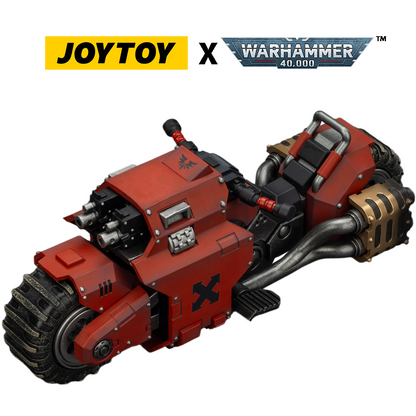 JOYTOY Warhammer 40,000 - Blood Angels, Raider-pattern Combat Bike with twin-linked bolt rifles (1/18 Scale) Preorder