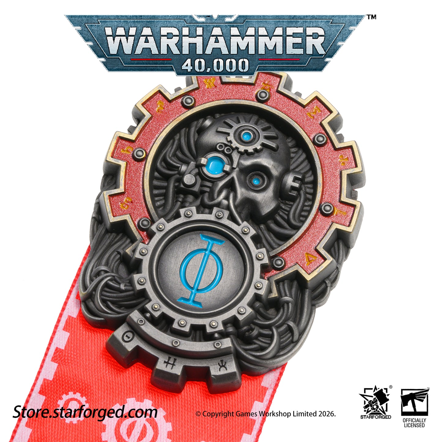 Starforged Warhammer 40,000 Seal of Omnissiah Machine God Deus Mechanicus Men's Brooch Pin Badge