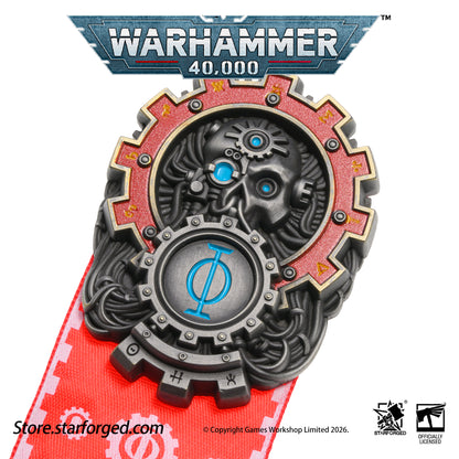 Starforged Warhammer 40,000 Seal of Omnissiah Machine God Deus Mechanicus Men's Brooch Pin Badge