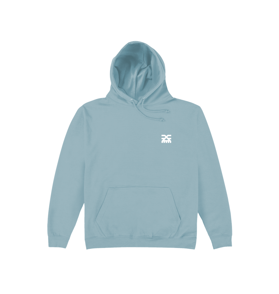 Sky Blue Printed Hoody Front