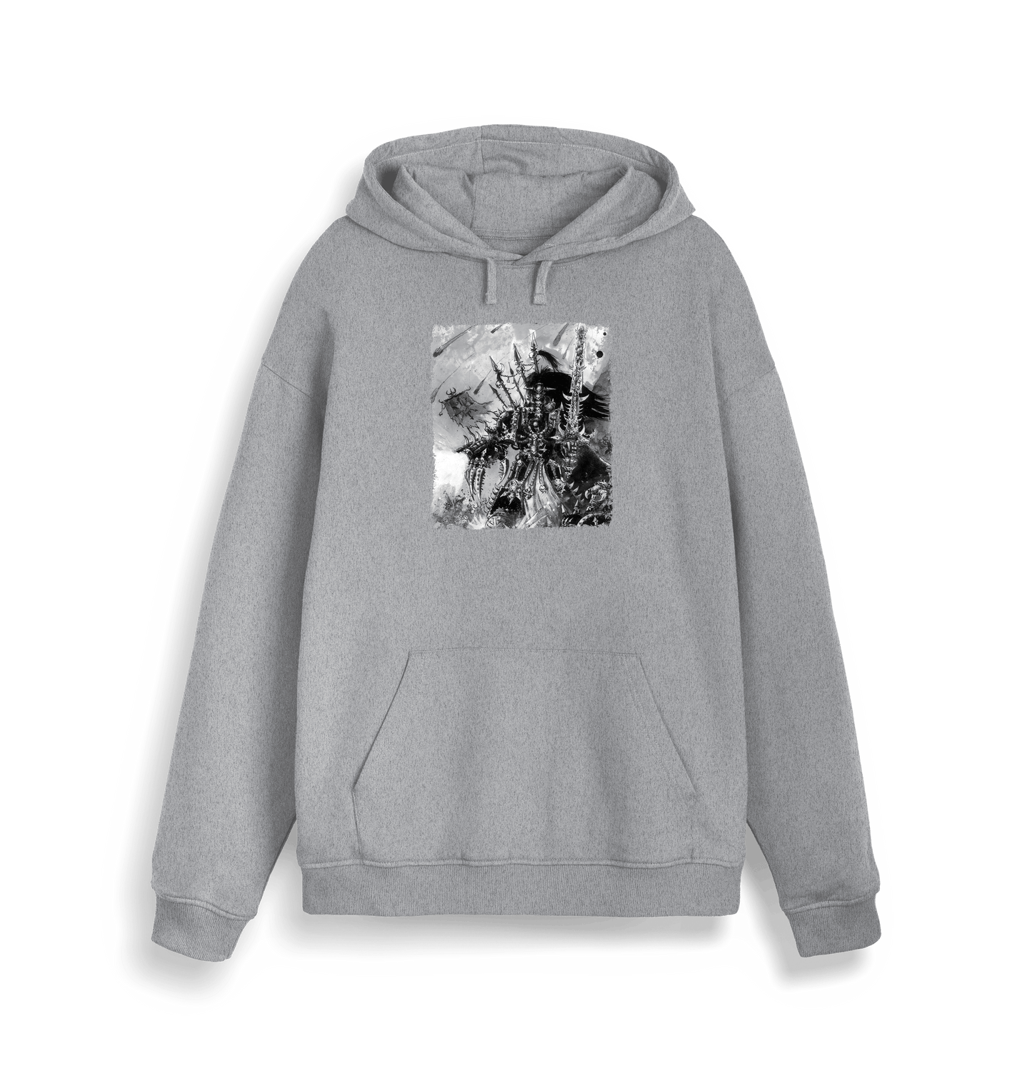 Heather Grey Printed Sweater Front