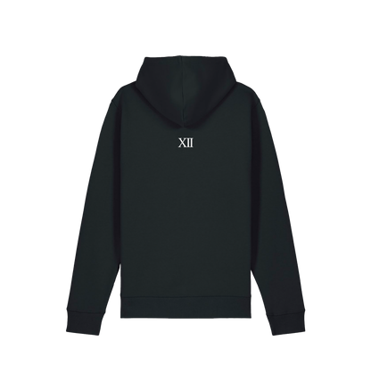 Black Printed Hoody Back