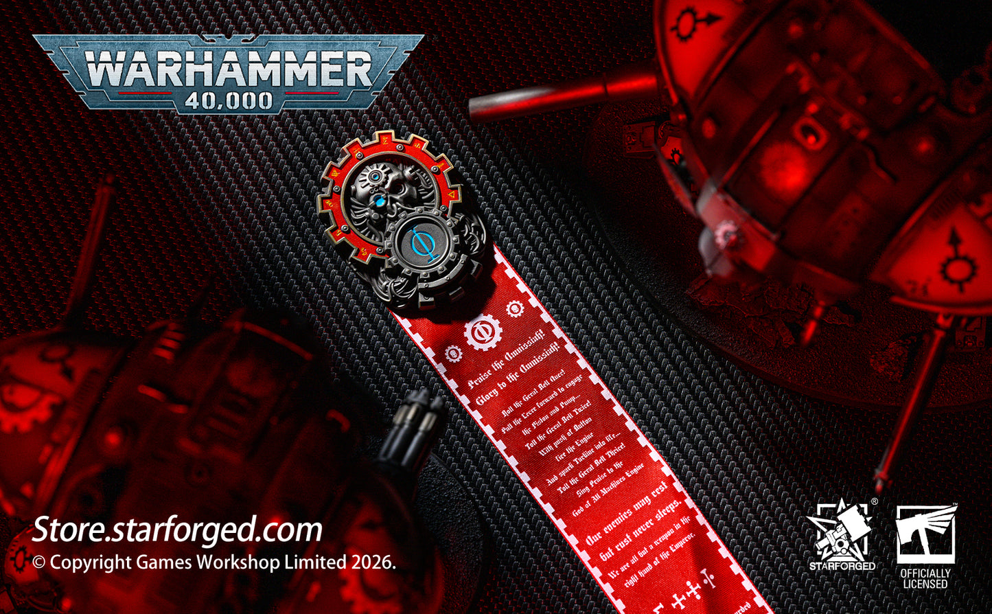 Starforged Warhammer 40,000 Seal of Omnissiah Machine God Deus Mechanicus Men's Brooch Pin Badge