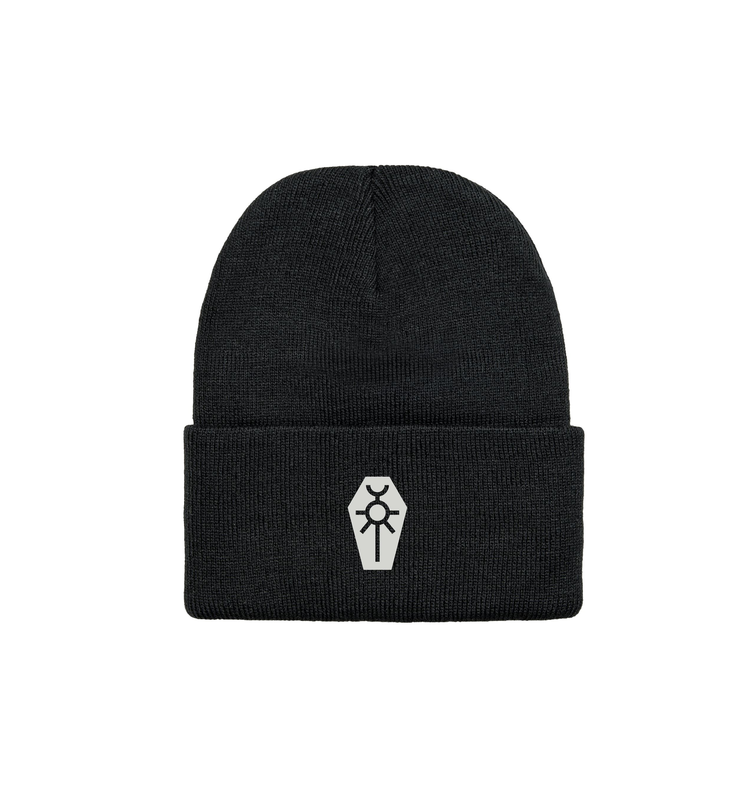 Black Necron Grey Icon Beanie