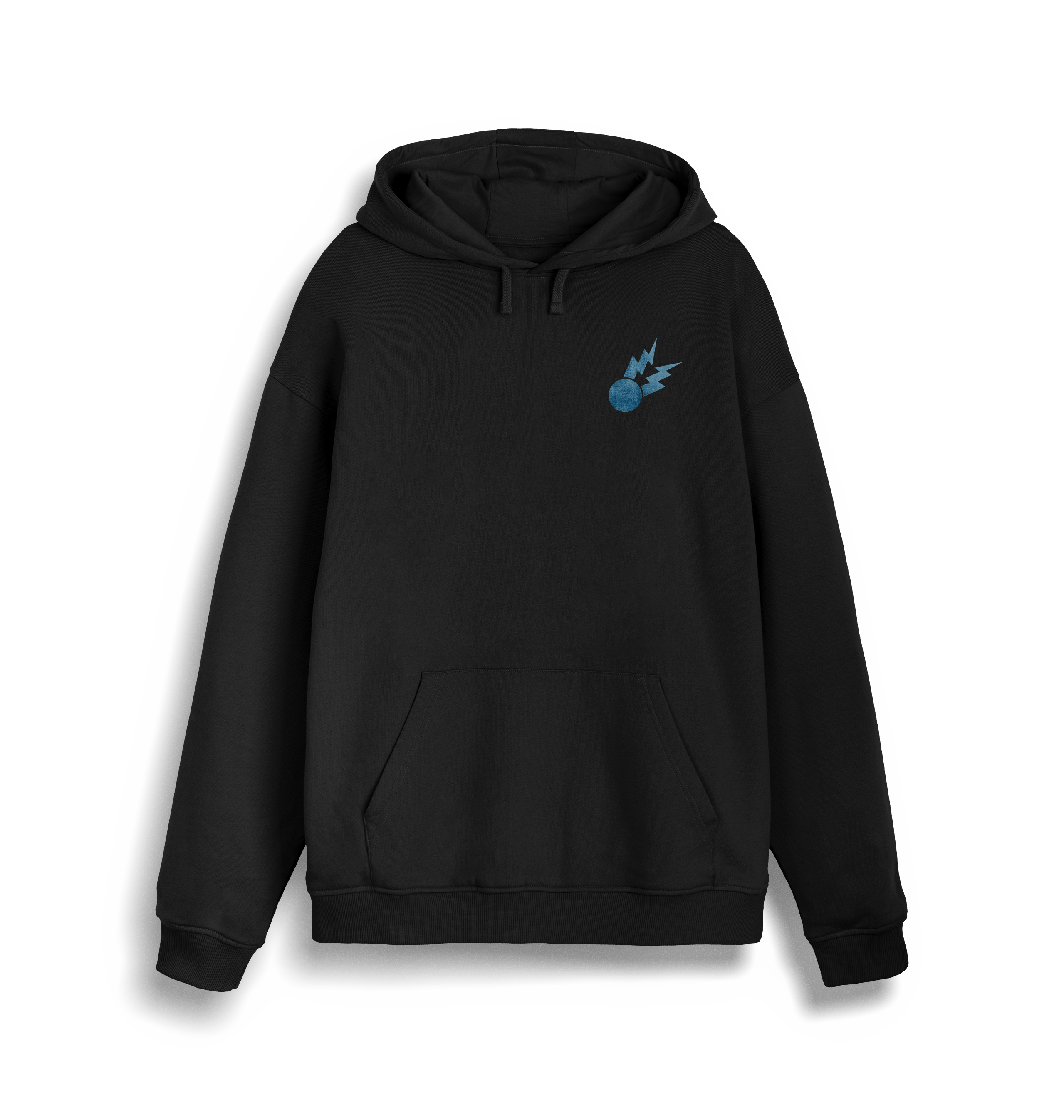 Black Printed Sweater Front