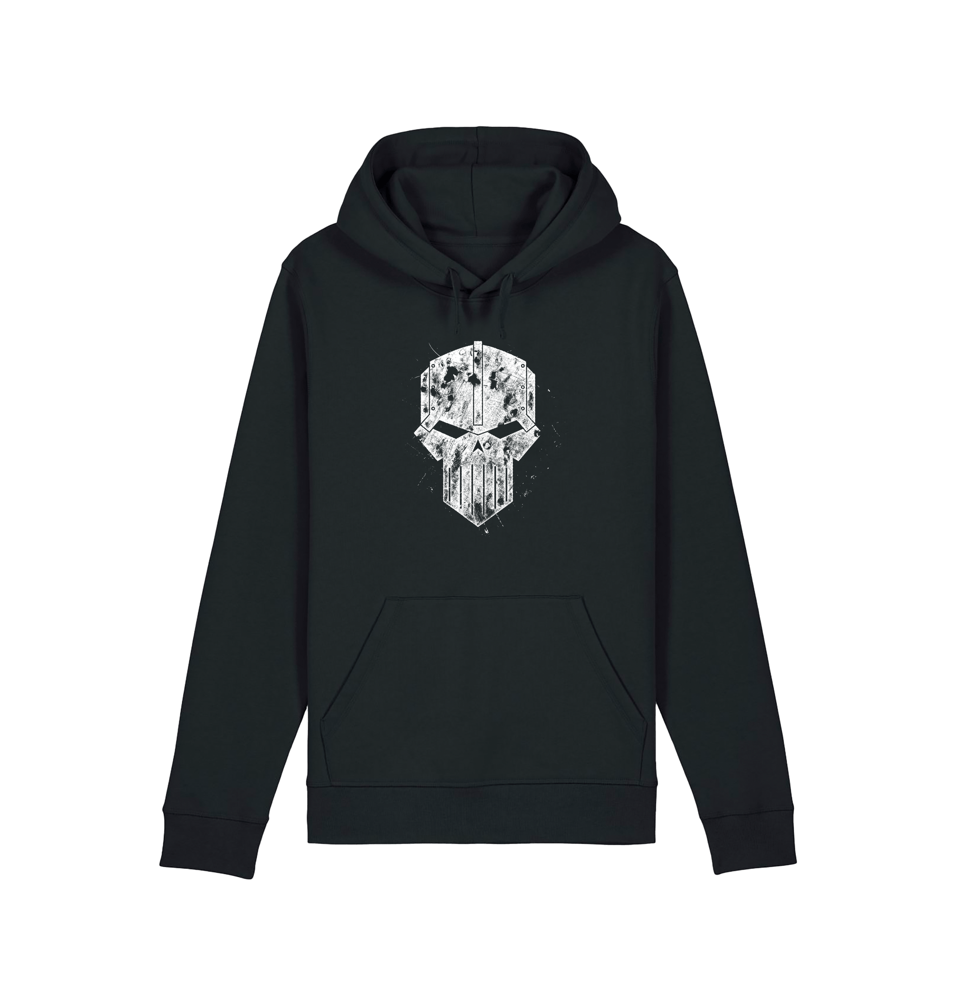 Black Printed Hoody Front