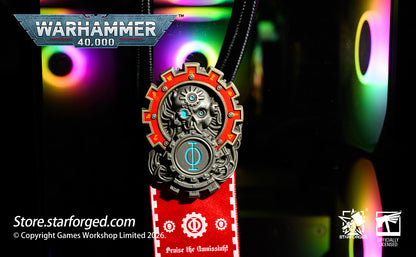 Starforged Warhammer 40,000 Seal of Omnissiah Machine God Deus Mechanicus Men's Brooch Pin Badge