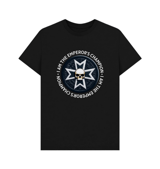 Black Black Templars - Emperor's Champion Logo T Shirt
