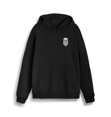 Black Printed Sweater Front