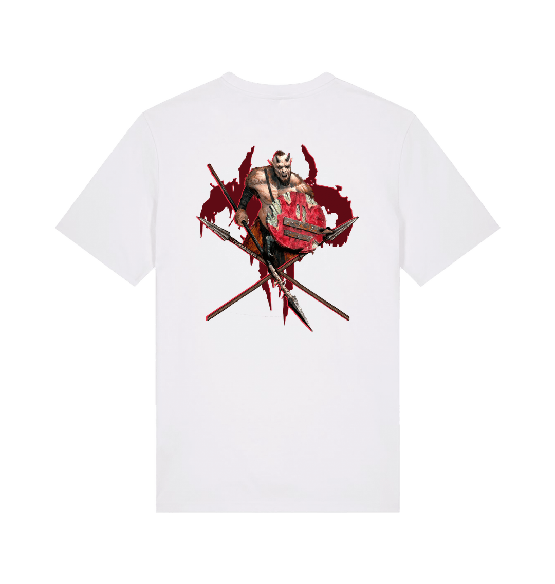 White Printed T-shirt Back