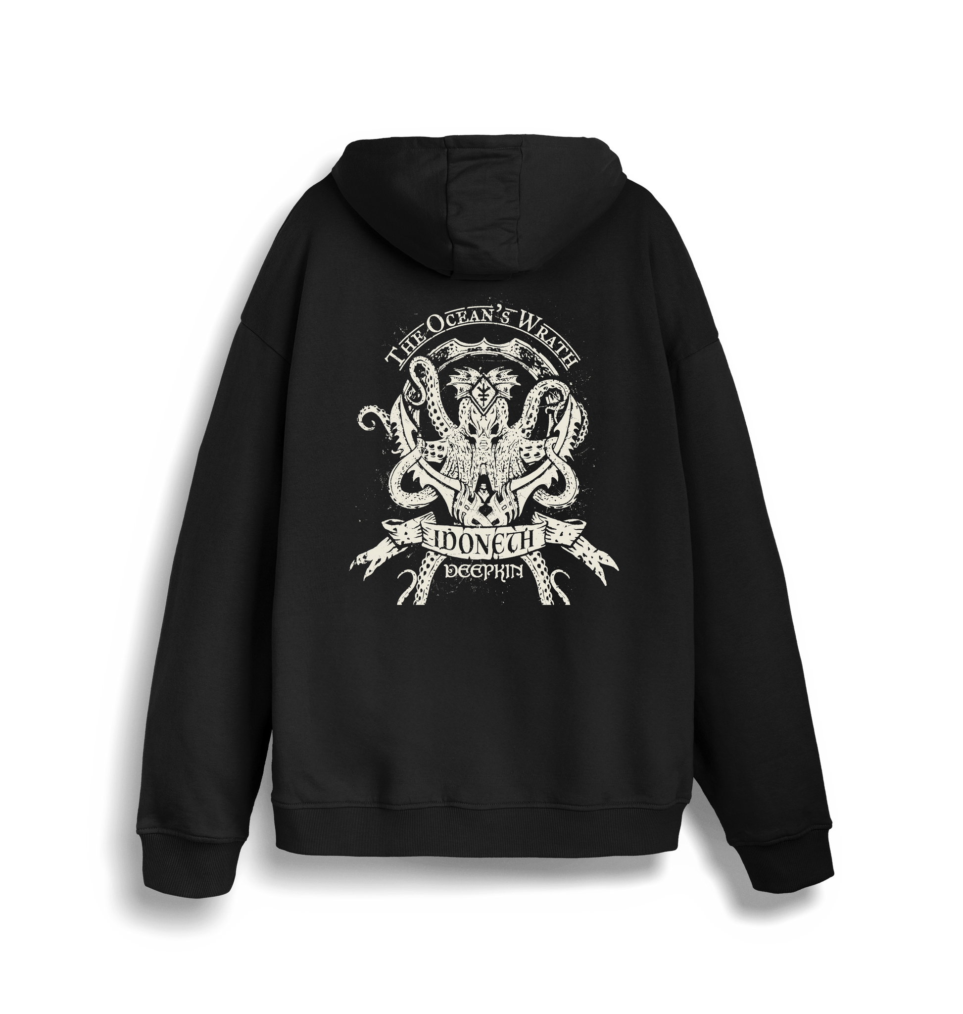 Black Printed Sweater Back