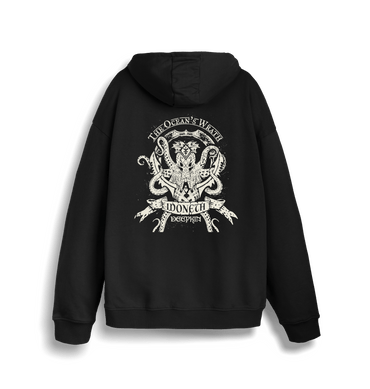 Black Printed Sweater Back