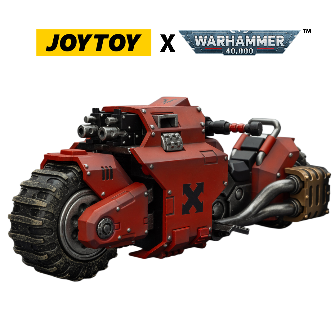 JOYTOY Warhammer 40,000 - Blood Angels, Raider-pattern Combat Bike with twin-linked bolt rifles (1/18 Scale) Preorder