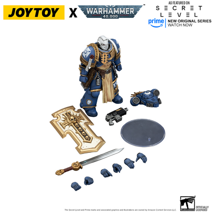 JoyToy Warhammer 40,000 Action Figure - Levantus with Power Sword, Stormshield and Bolt Pistol (1/18 Scale) Preorder