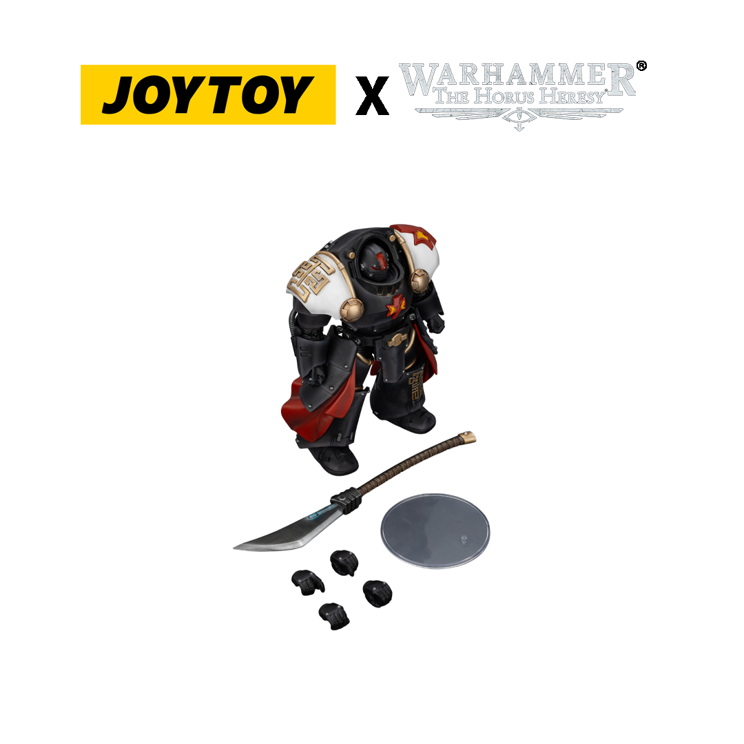 JoyToy Warhammer The Horus Heresy Action Figure - White Scars, Ebon Keshig Kharash 2 with Power Glaive (1/18 Scale) Preorder