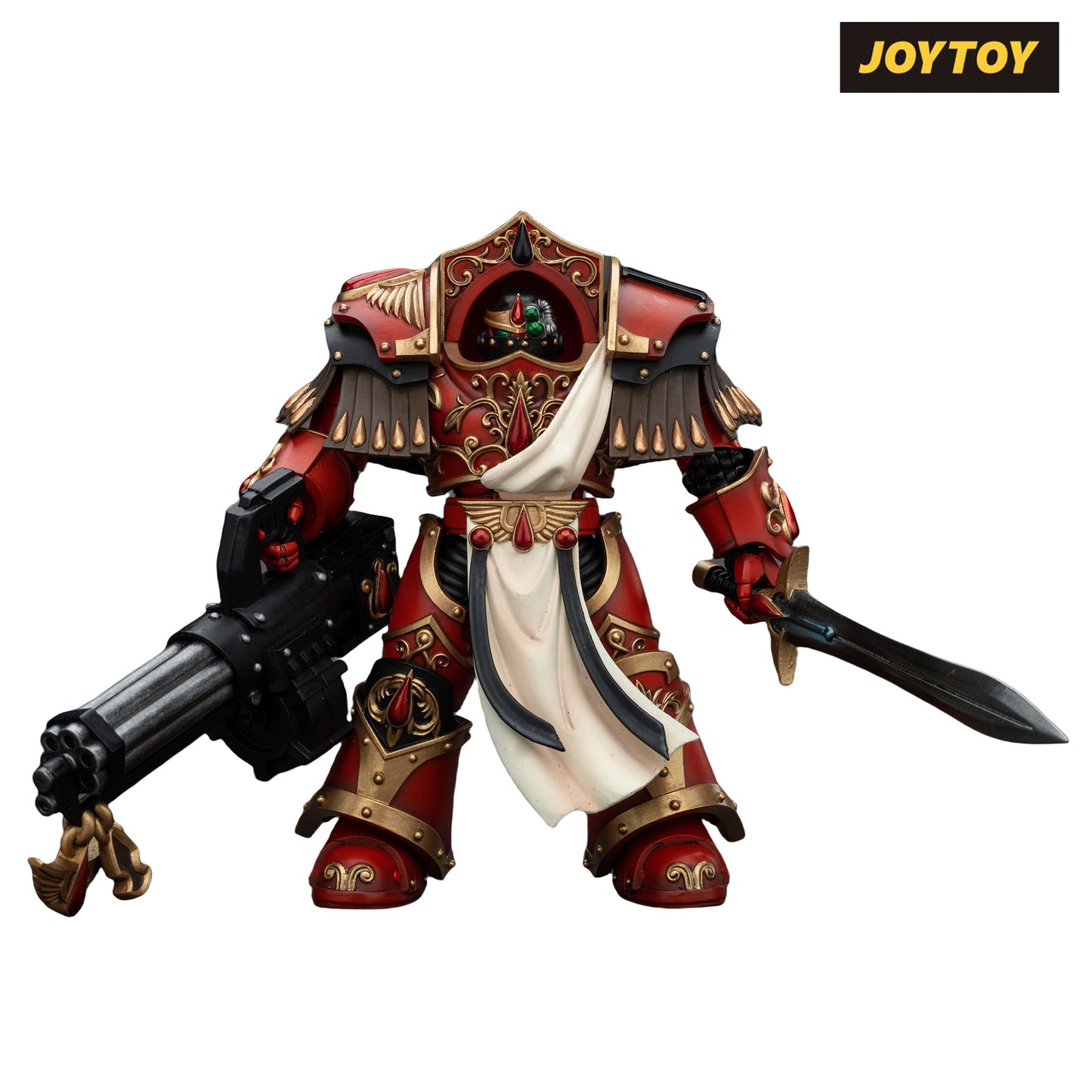 JoyToy Warhammer The Horus Heresy Action Figure - Blood Angels, Crimson Paladin with Iliastus Assault Cannon (1/18 Scale)