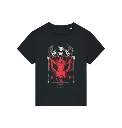 Black Printed T-shirt Front