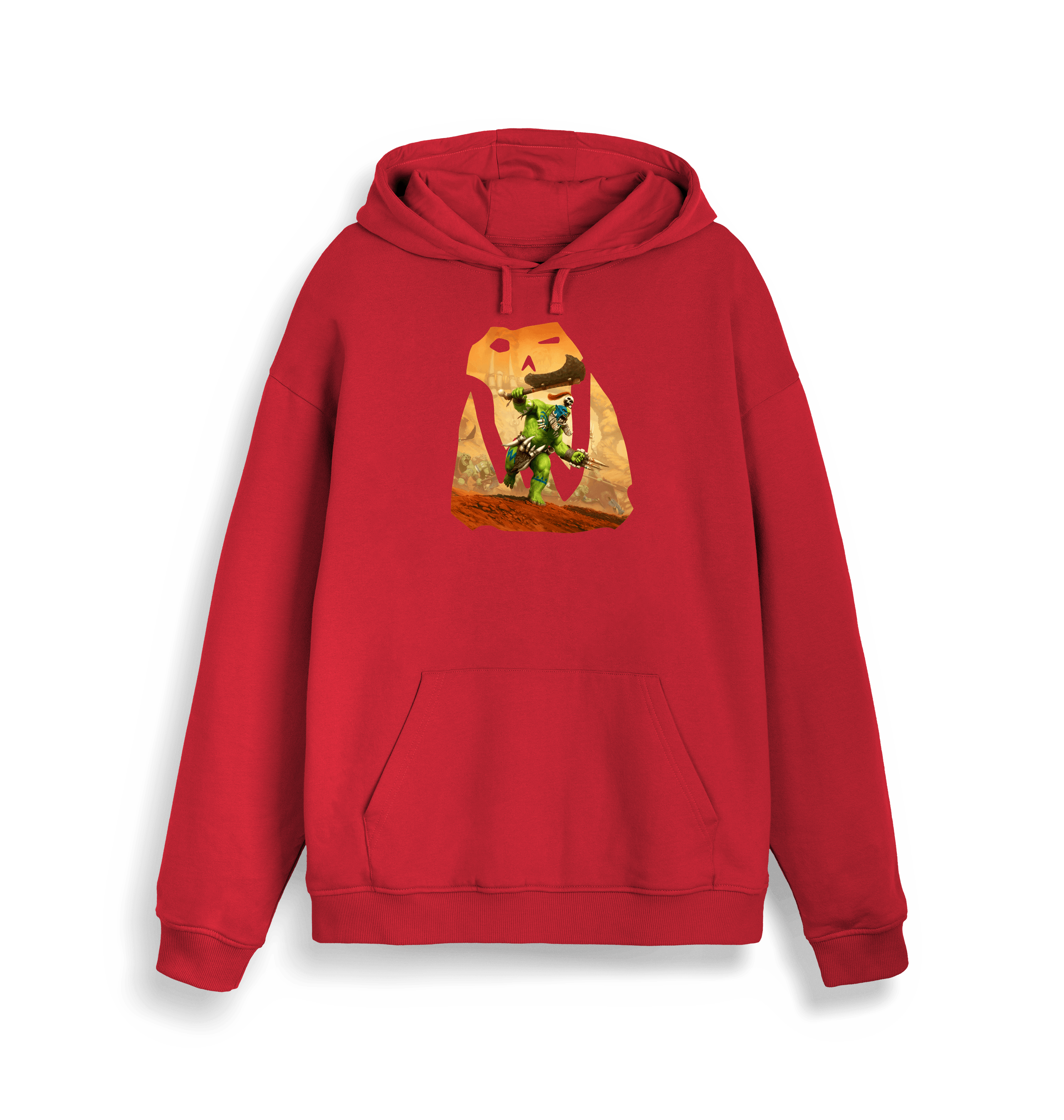 Red Printed Sweater Front