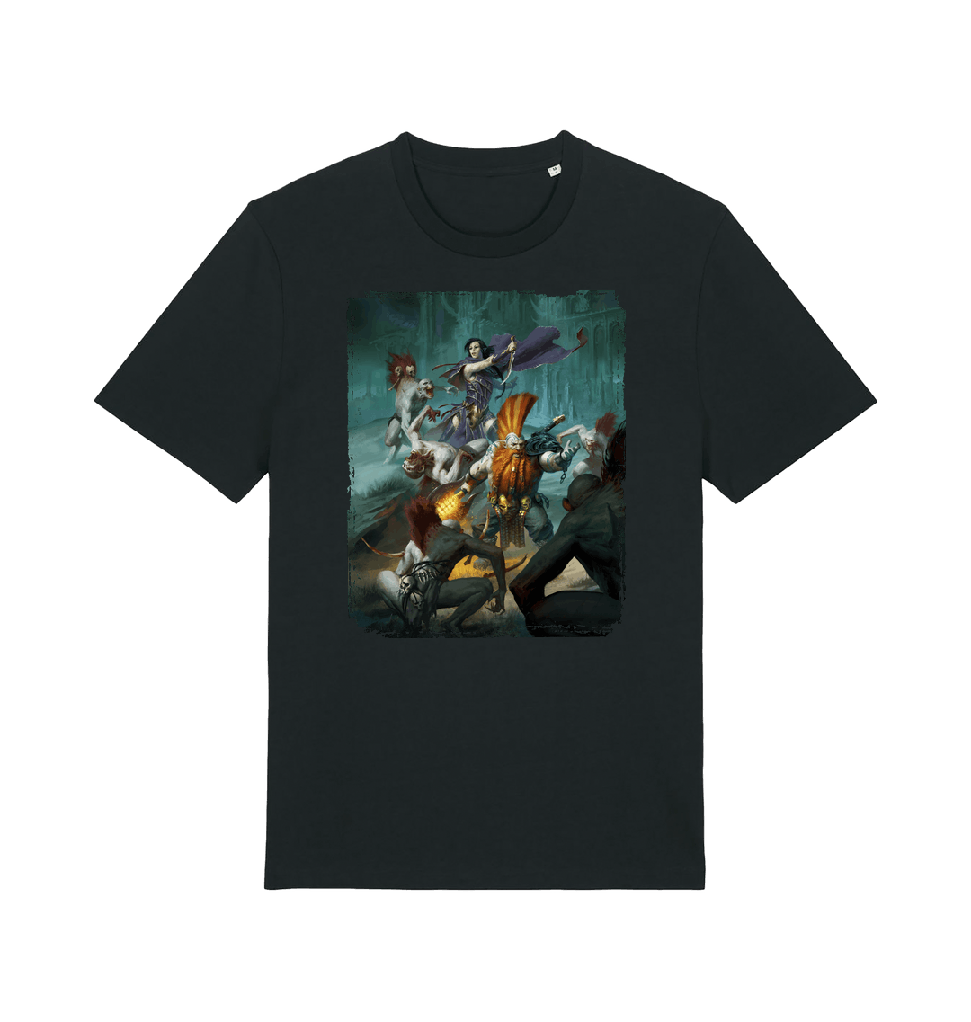 Black Printed T-shirt Front