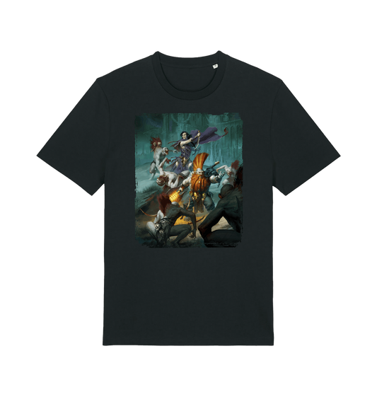 Black Printed T-shirt Front