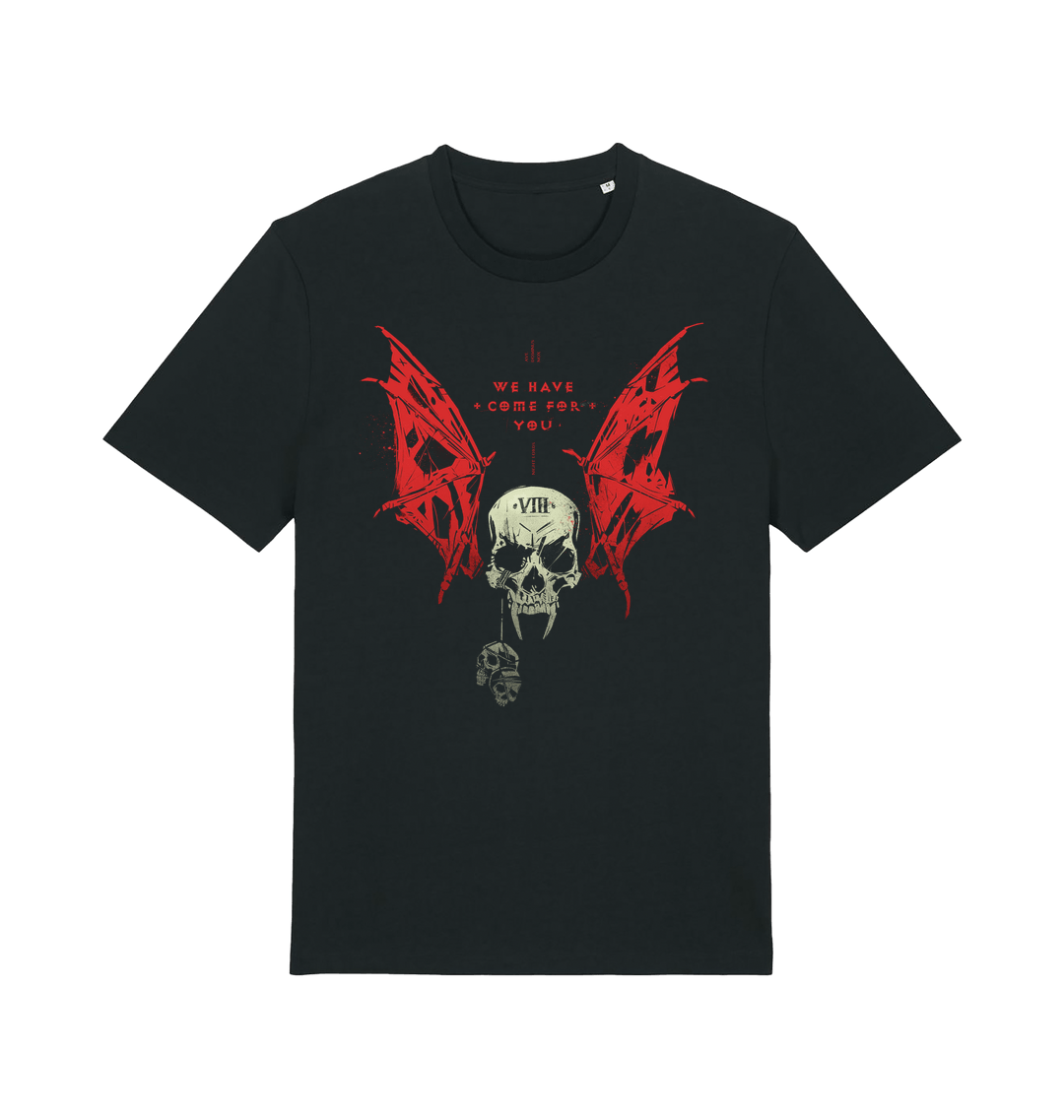 Black Printed T-shirt Front