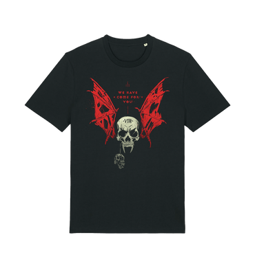 Black Printed T-shirt Front