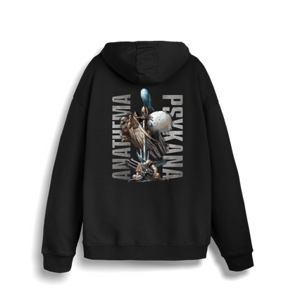 Black Printed Sweater Back