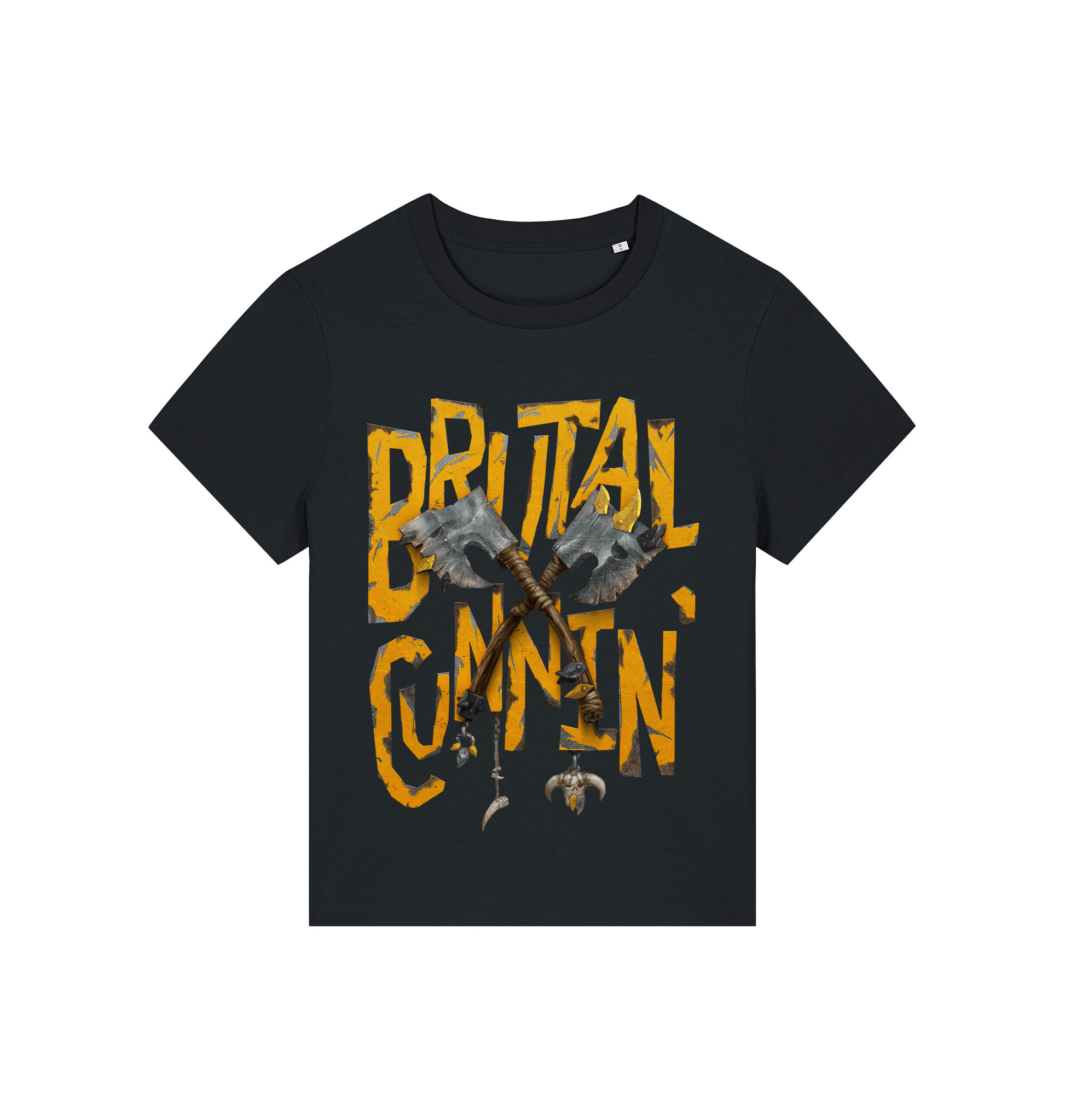 Black Printed T-shirt Front