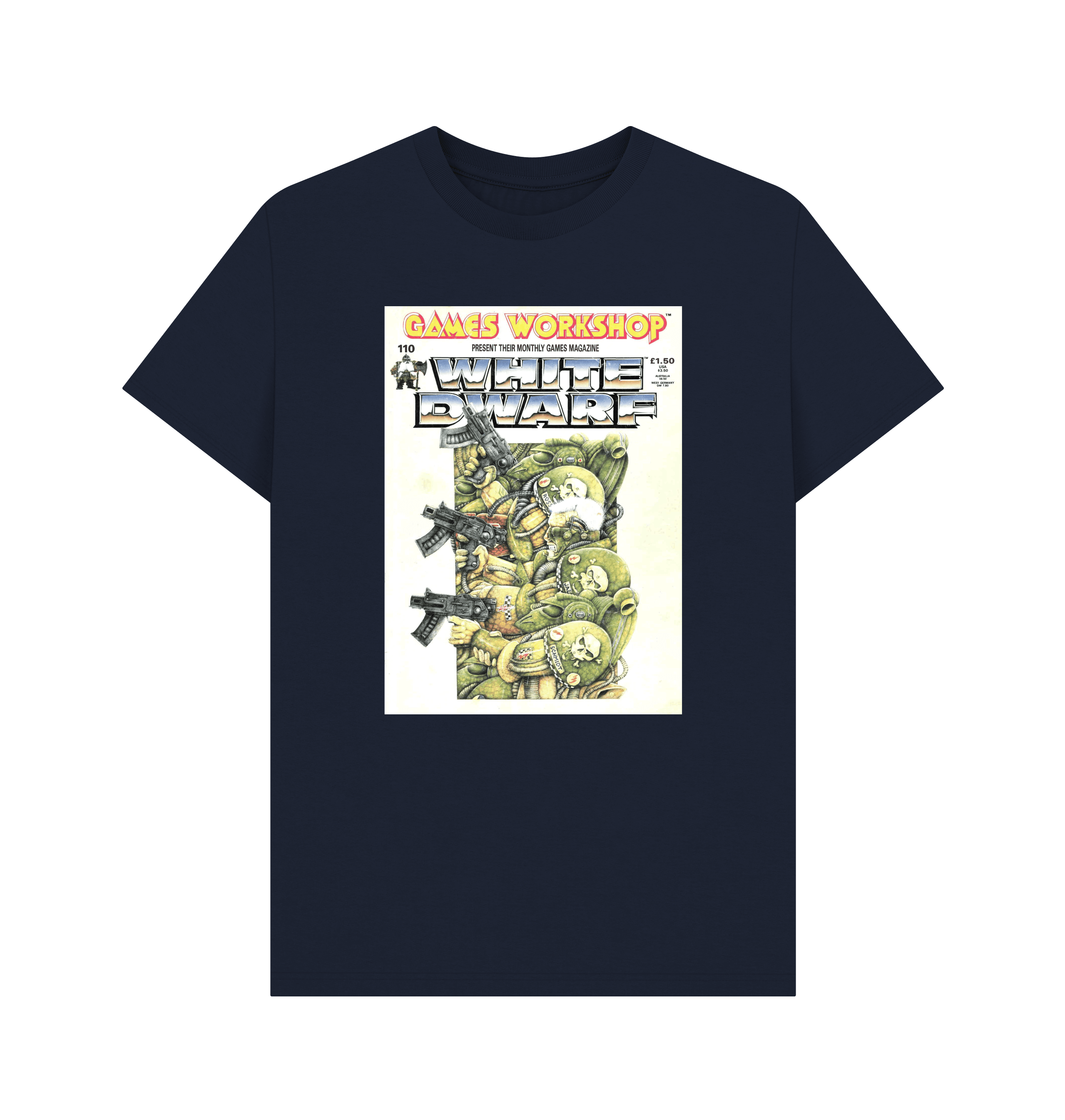 Navy Blue White Dwarf Issue 110 T Shirt