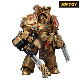 JoyToy Warhammer The Horus Heresy Action Figure - Legio Custodes, Aquilon Terminator Squad, Aquilon Terminator with Infernus Firepike (1/18 Scale) Preorder