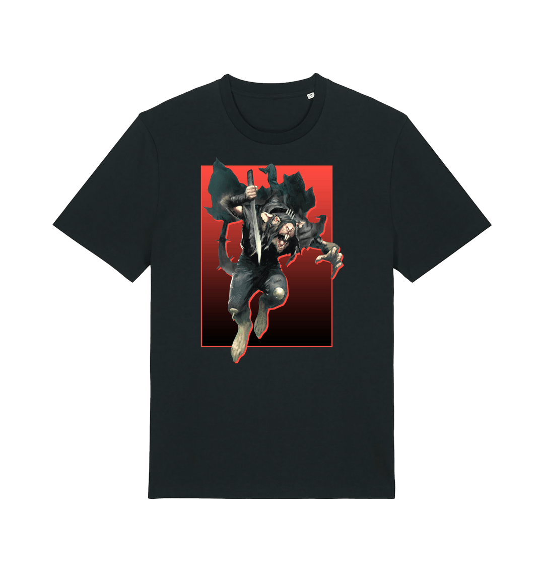 Black Printed T-shirt Front
