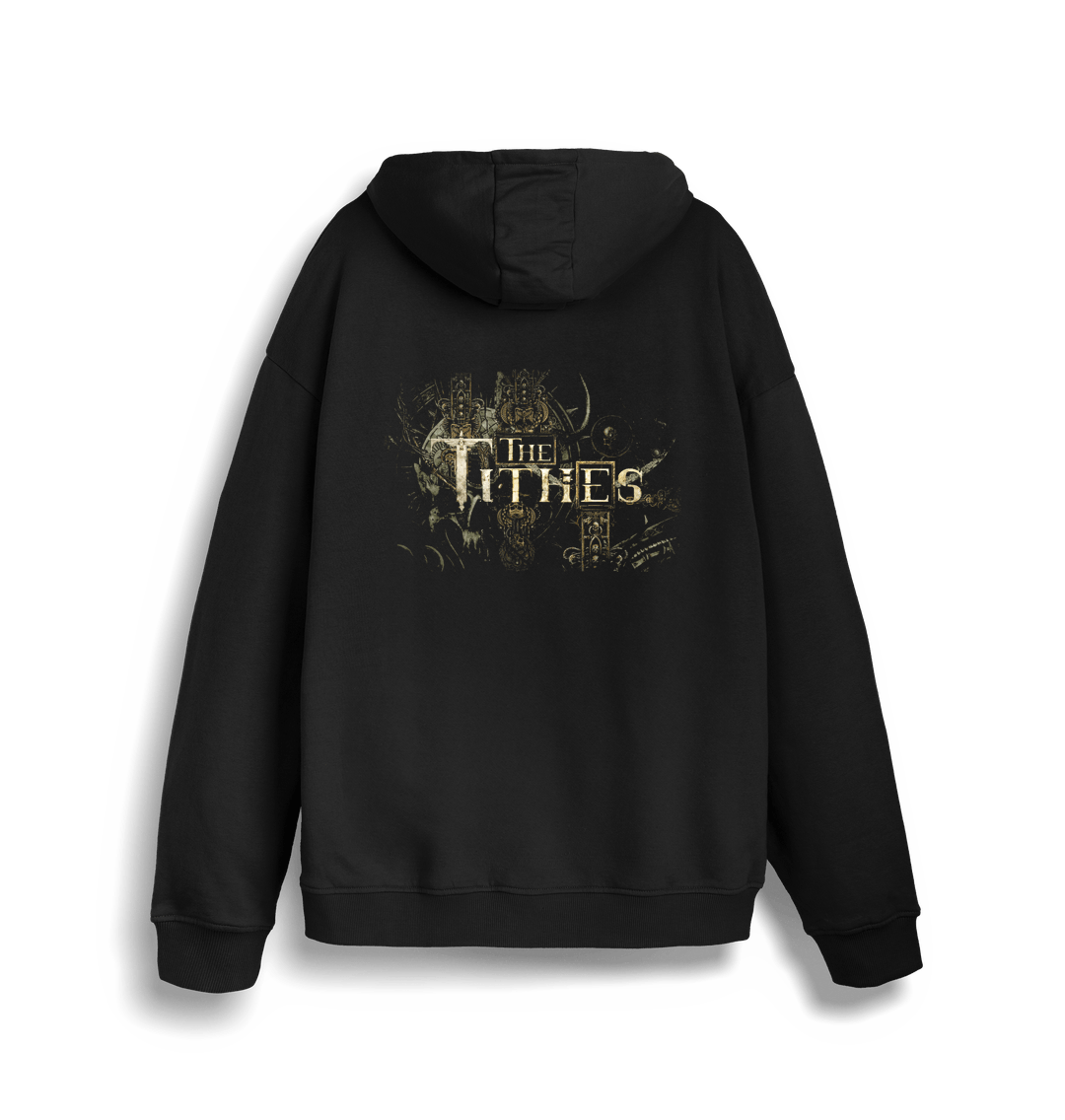 Black Printed Sweater Back