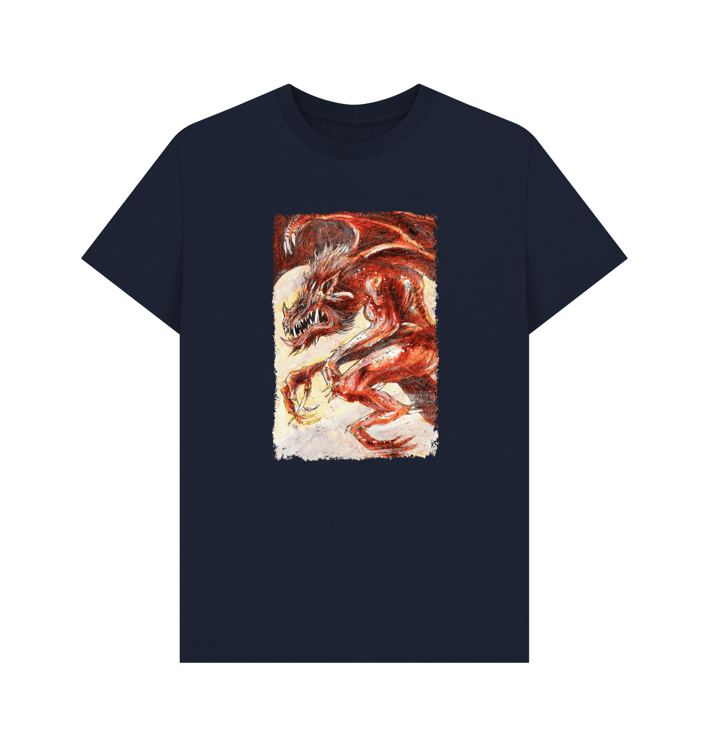 Navy Blue GRIMDARK - Chaos Furie T Shirt
