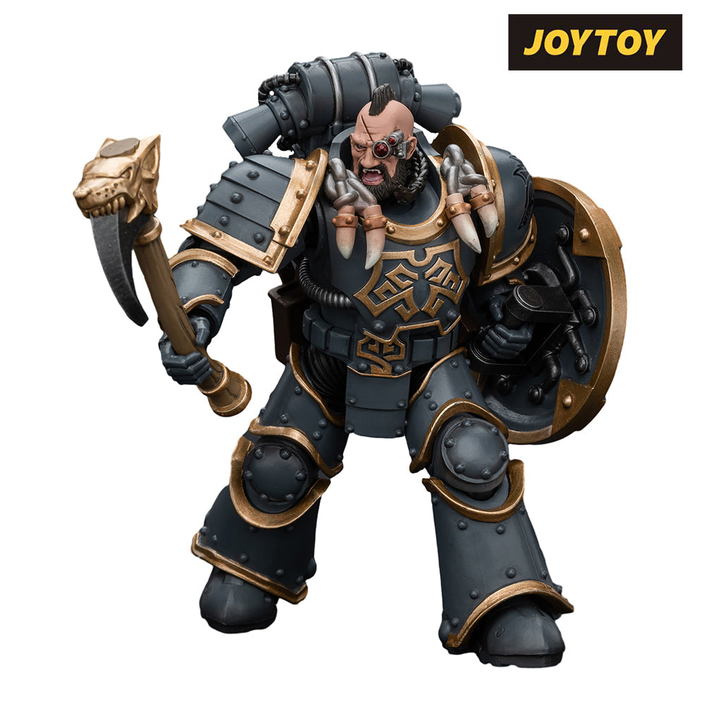 JoyToy Warhammer The Horus Heresy Action Figure - Space Wolves Grey Slayer Pack, Huscarl (1/18 Scale)