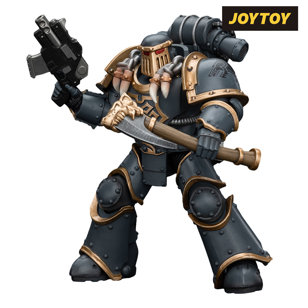 JoyToy Warhammer The Horus Heresy Action Figure - Space Wolves Grey Slayer Pack, Huscarl (1/18 Scale)