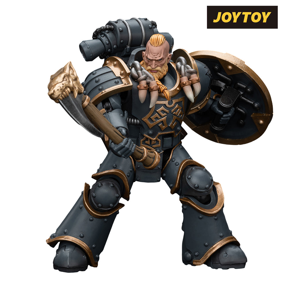 JoyToy Warhammer The Horus Heresy Action Figure - Space Wolves Grey Slayer Pack, Grey Slayer 1 (1/18 Scale) Preorder