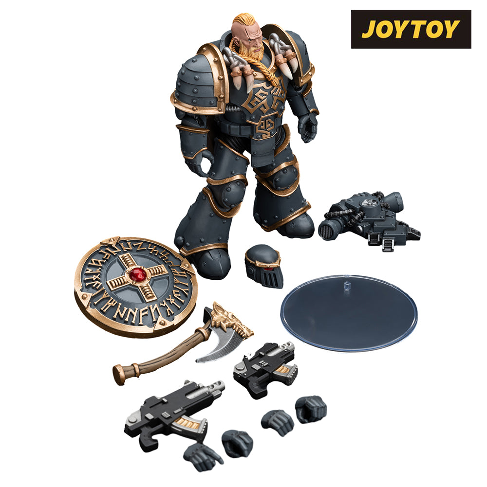 JoyToy Warhammer The Horus Heresy Action Figure - Space Wolves Grey Slayer Pack, Grey Slayer 1 (1/18 Scale) Preorder