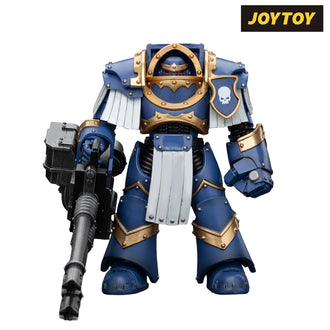 JoyToy Warhammer The Horus Heresy Action Figure - Ultramarines  Cataphractii Terminator Squad  Terminator with Reaper Autocannon (1/18 Scale) Preorder